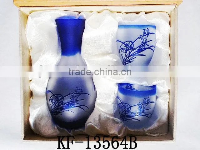2014 Special 3D-Carved Large Size Flower Glass Vase