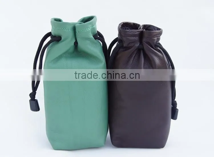 2016 new design cameca bag portable leather bag draw string camera bag