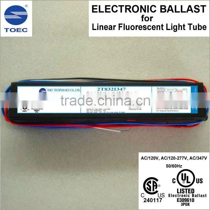 T8 32W 347VElectronic Ballast , 5-year Warranty , cULus and CSA Certificated