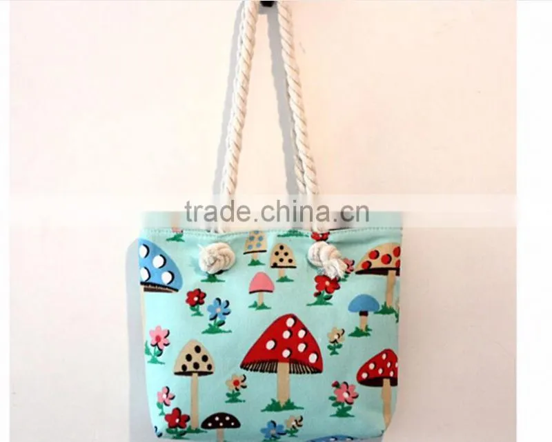 Fashion design stripe beach bag with zipper