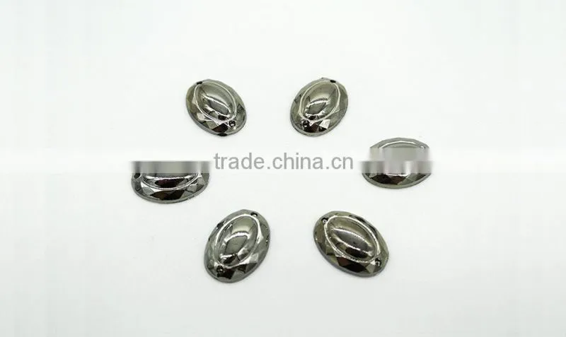 Kb15 oval nest 13*18 18*25mm flat back sew on acrylic rhinestones fashion decoration, craft making, garment bags accessories