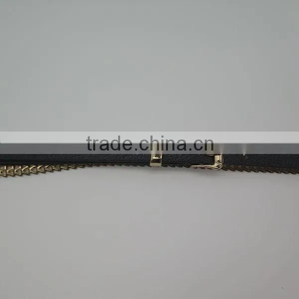 Fashionable skinny chain waist belt for women