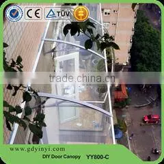 EURO design Clear rain protection Front Door Aluminum Awning canopy roof Item No YY100140K