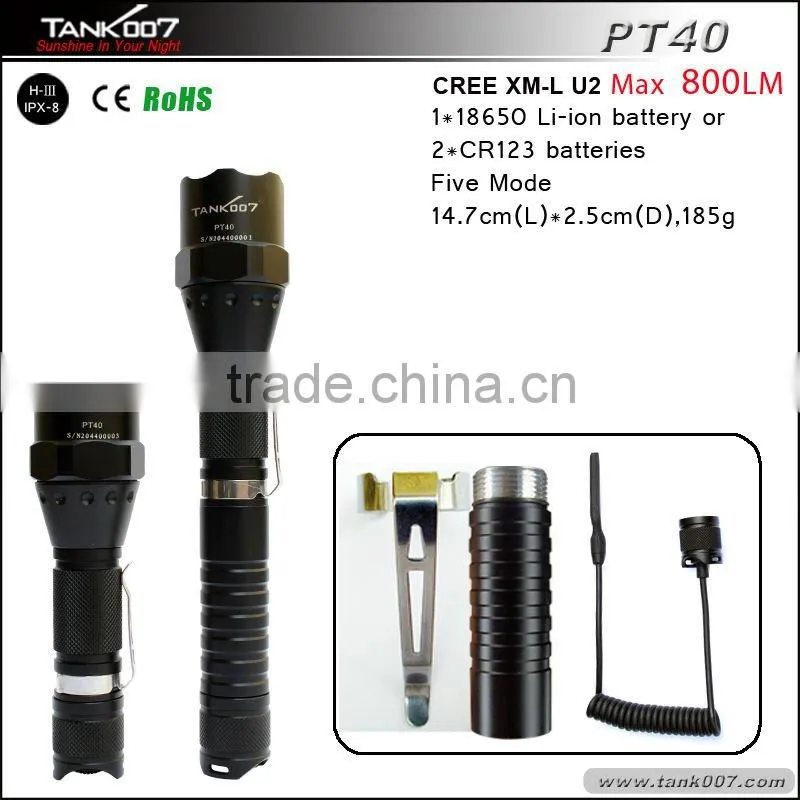 TANK007 PT40 tactical led torch with 1000lm PT40