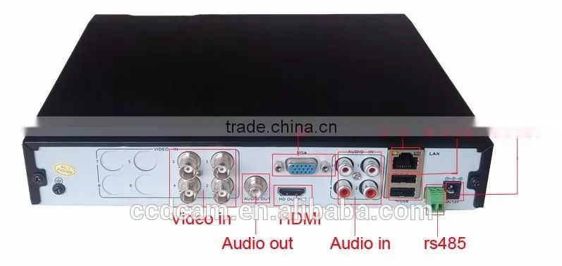 4CH 720P HD TVI camera Kit IR Night Vision Mini NVR Kit Security Camera Outdoor