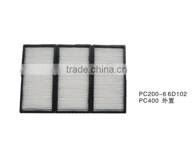 best quality outside air cabin filter PC400 PC200-6 6D102 for excavator