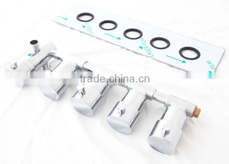 Hotel use in-wall thermostatic shower diverter valve with 4 outlet