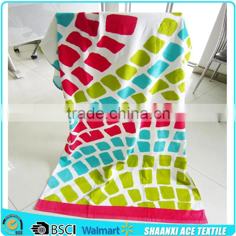 Full screen printed heart design girl beach towel blanket