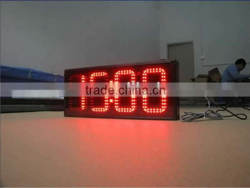 LED time and temperature signs, P20 red outdoor waterproof high quality alibaba express led time temperature sign