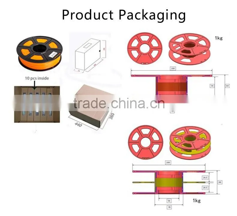 RoHS certificate double color 3D priner filament ABS for 3D printing pen