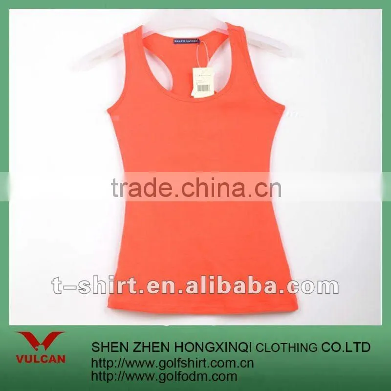 Blank cotton ladies tank tops with different color custom