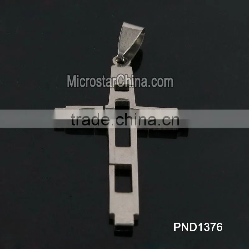 2015 New Jewelry Wholesale Western Cheap Stainless Steel Cross Pendant