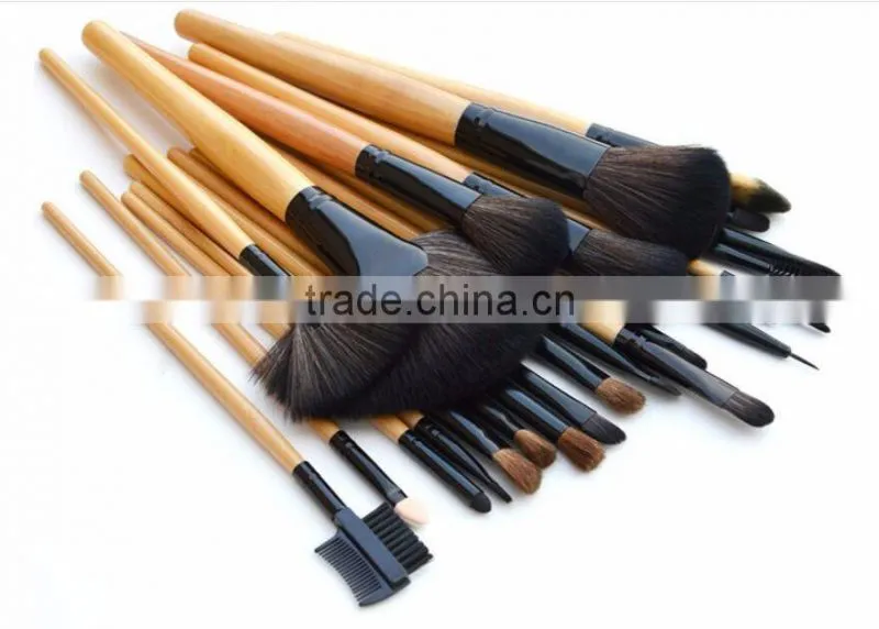 24pcs Wooden Color Lowest Price Private Label Makeup Brushes