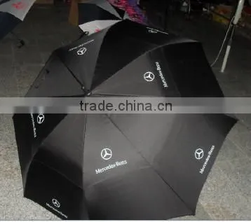 High Quality Pongee Logo Branding Straight Golf Umbrella