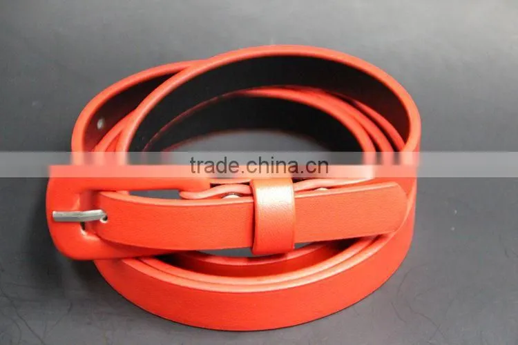2015 new fashion multi-functional women narrow leather waist belt