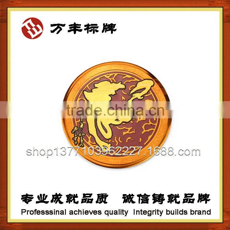2015 best directly manufactuer offer Personalized metal Wine Bottle Label