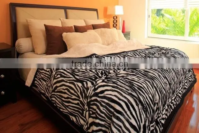zebra plush blanket