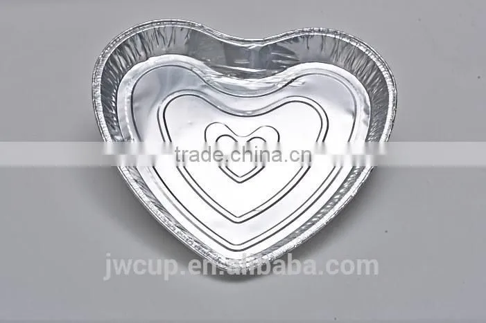 Heart shape food grade BBQ container