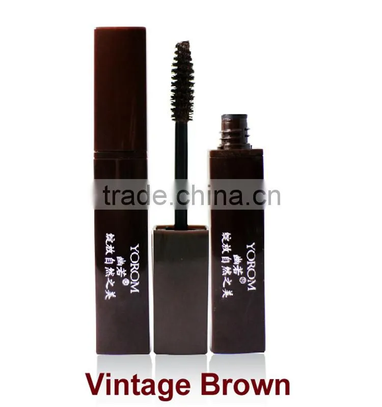 High quality Yorom waterproof color mascara in plastic tube hair color mascara Black Brown Purple Green Blue
