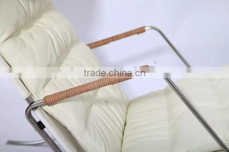 Wholesale floor lounge chair FK87 lounge chair grasshopper white leather