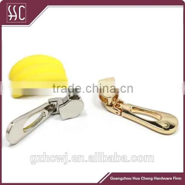 latest design zipper puller, oval shape zipper puller, metal zipper for handbag decoration
