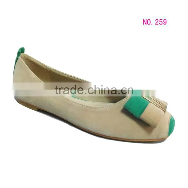 fashion style lady flat shoe with flower toe