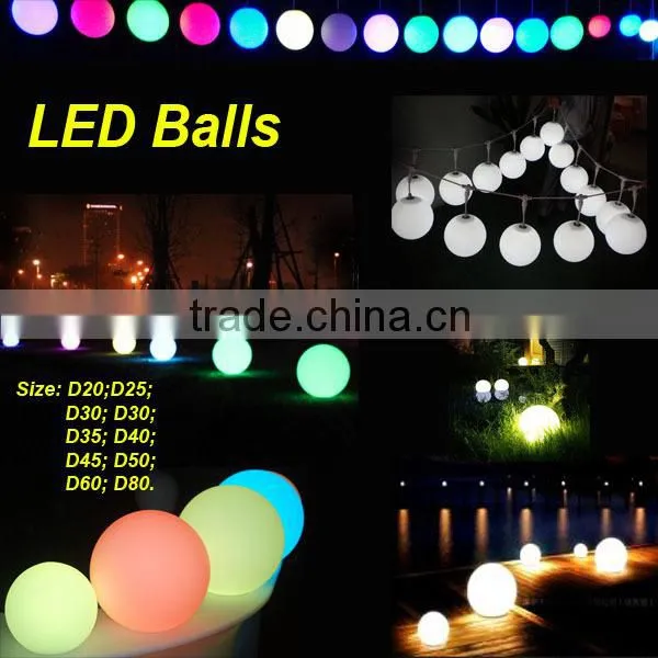 Portable waterproof LED glow ball