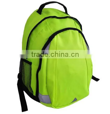 Large Capacity Bag;Fluorescence Green Cool Special Safe Design Reflective Backpack;School Bag High Visibility Backpack
