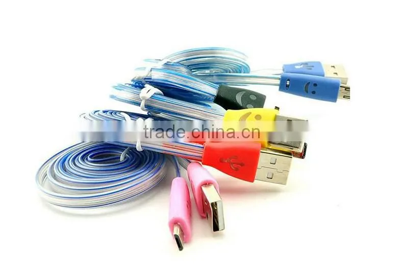Sync Charger Led Usb Cable Micro Phone Led Usb Cable For Charger, High Quality Led Phone Cable