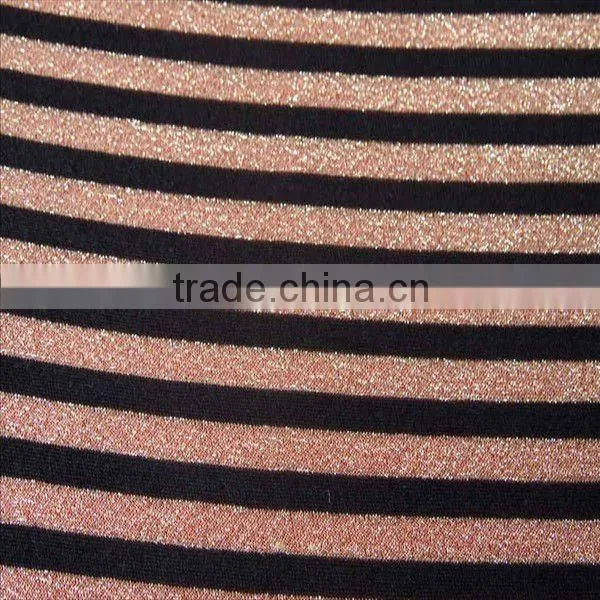T/C Lurex Rib Knitted Textile Fabric