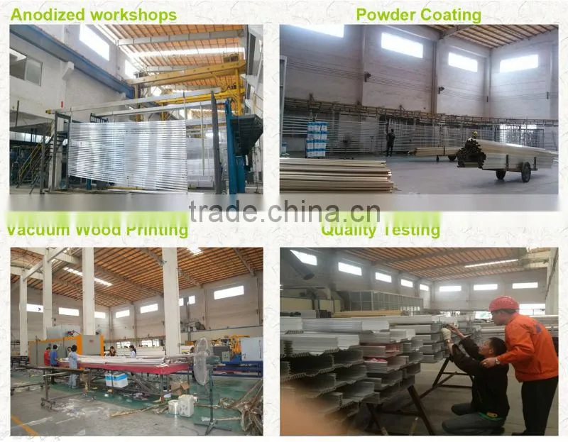Window & Door, Curtain Wall, Heatsink, LED, Solar Frame, Furniture 6063-T5 Powder Coating Aluminium Profile
