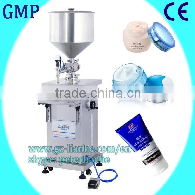 stainless steel vertical pneumatic cream filling machine