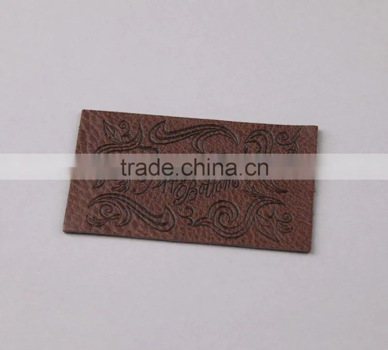 Fashion Rectangle Size PU Label Garment Leather Patch
