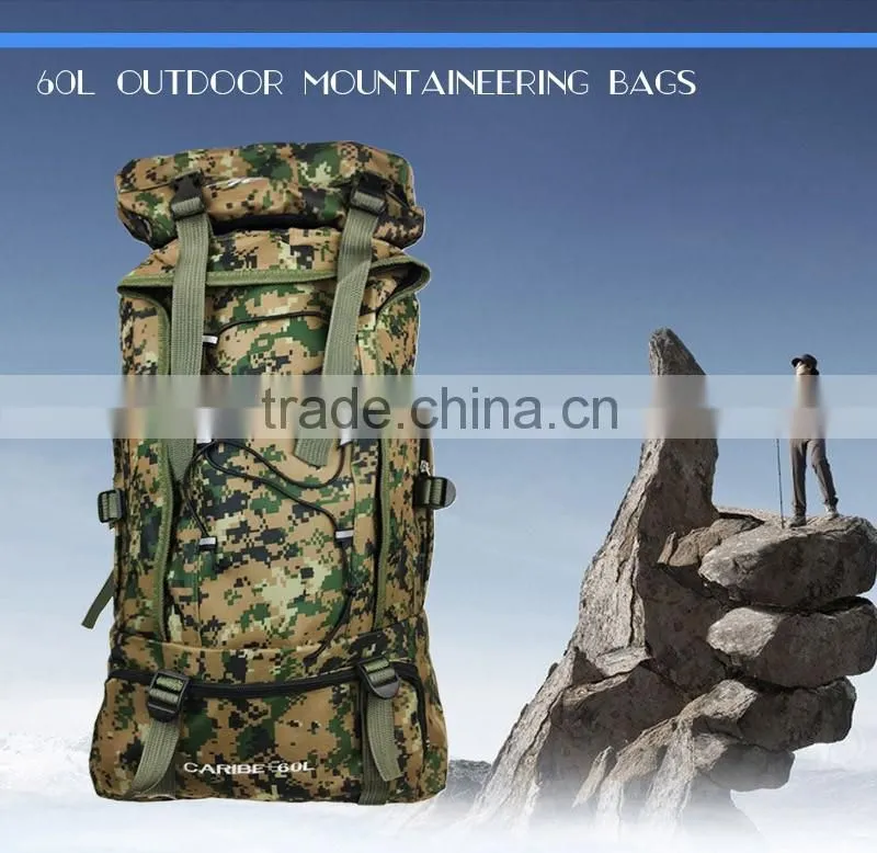 Wholesale Canvas custom hiking backpack mountaineering bag,mountain climbing bag