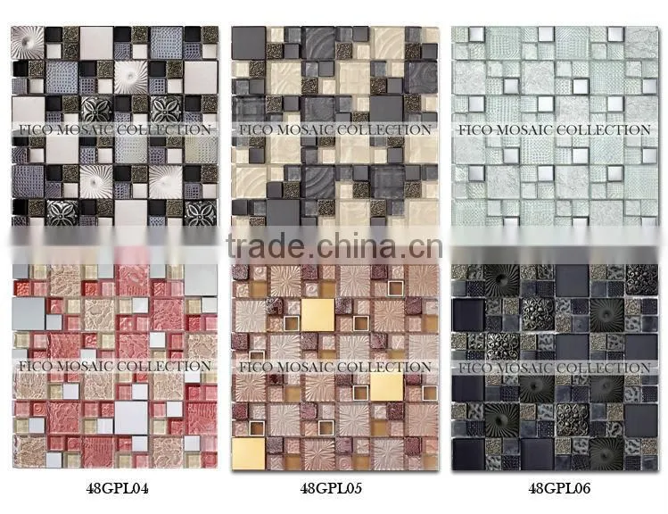 Fico mosaic, 48GPL06, blue mosaic tiles