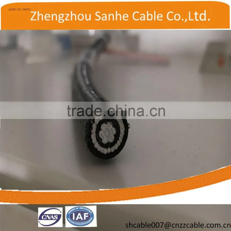 2*8AWG 8000 series aluminum alloy (AAAC )conductor concentric neutral cable for dominican