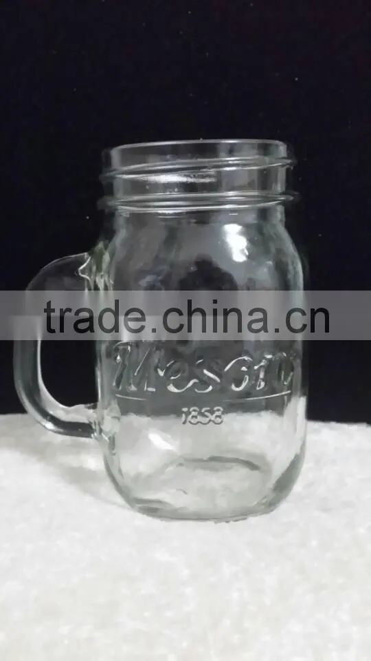 LongRun 2015 new prodruct creative heart pattern fruit jar with matel lid and handle