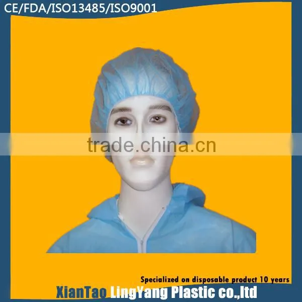 Disposable Nonwoven Bouffant Caps For Medical Use Nurse Cap