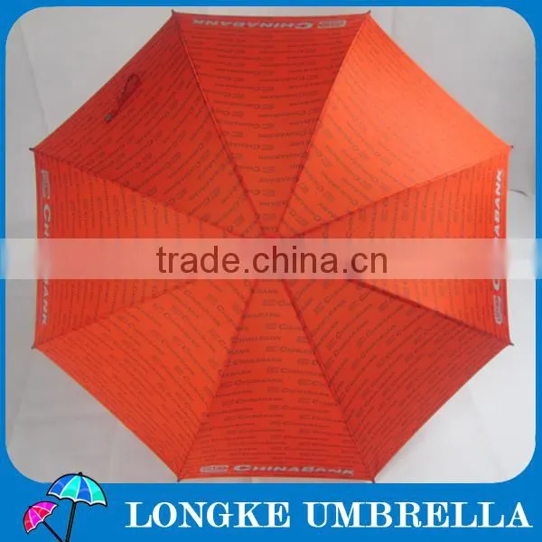 24" advertising China bank straight umbrella