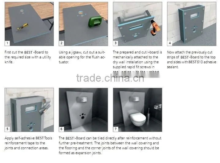 XPS Hanging extruded foam polystyrene toilet concealed insulation board