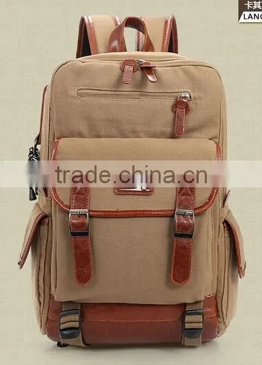 2016 canvas hiking backpack, mens canvas bag, canvas backpack
