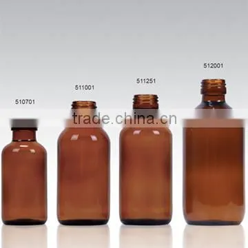 Amber glass bottle for syrup DIN PP24MM