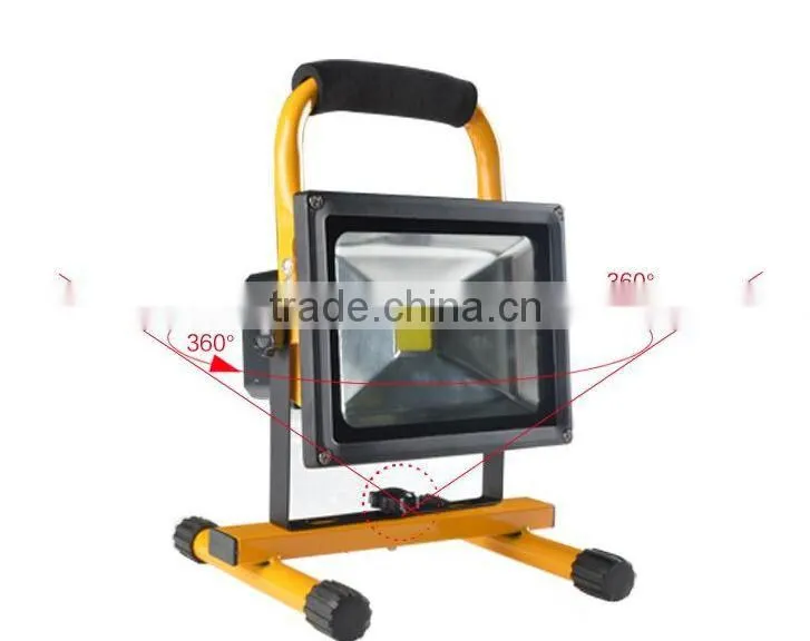 IP65 portable 990lm 10w rechargeable dimmable led flood light with handle