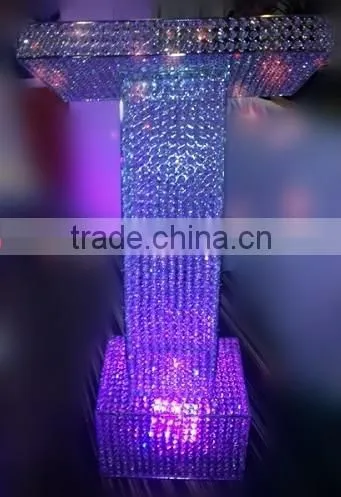 wedding Crystal Podium Pillar, Decorative Podium on square pillar, stage podium