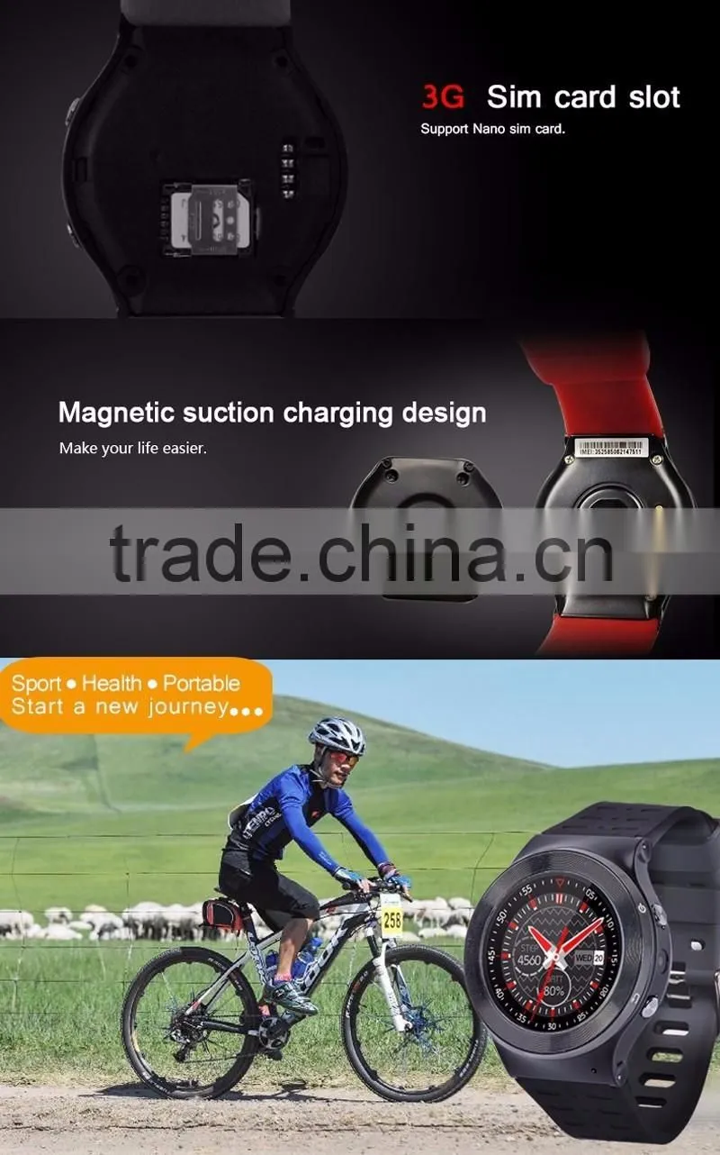 Quad Core 3G smart watch S99 Bluetooth Smart Watch 8G Wrist Phone With BT 4.0 GPS WIFI Andriod V5.1 GPS