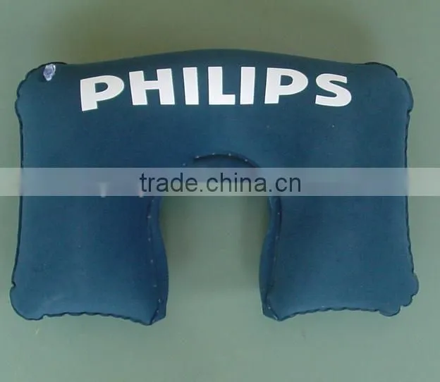 Promotional inflatable bolster car and bath neck pillow