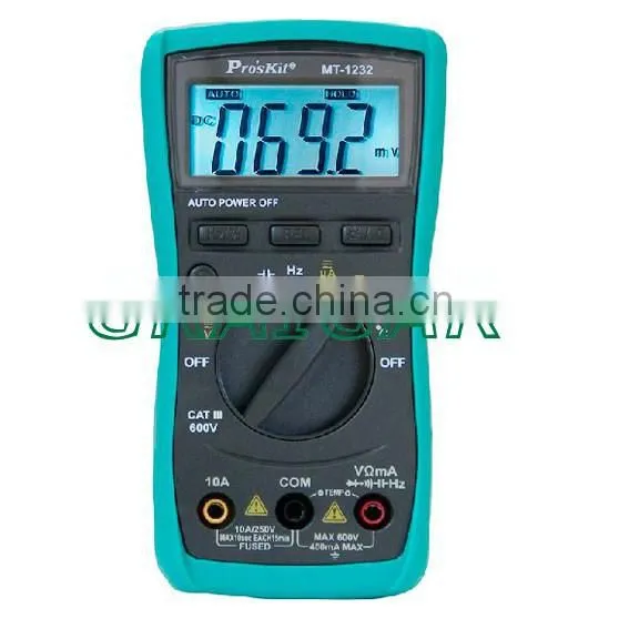 MT-1232 3 3/4 Autorange Digital Multimeter Auto range, Frequency/Capacitance/Temperature/DMM All in 1.