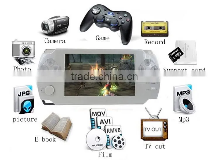 High speed TFT large screen 4.3inch Video Game Console MP5 Handheld Game Player many free games ebook/FM/Camera