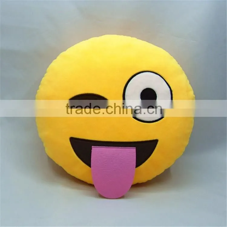 14 inch Emojicon yellow Plush Comfy Throw Pillows