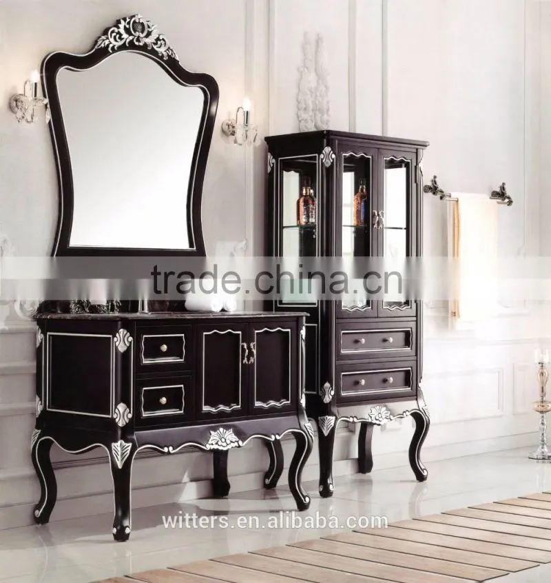 Popular Design American Style Solid Wood Home Furniture Single Sink Bathroom VanityWTS244
